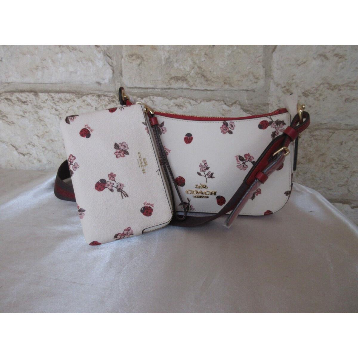 Coach Jes Baguette Crossbody deals With Ladybug Floral Print