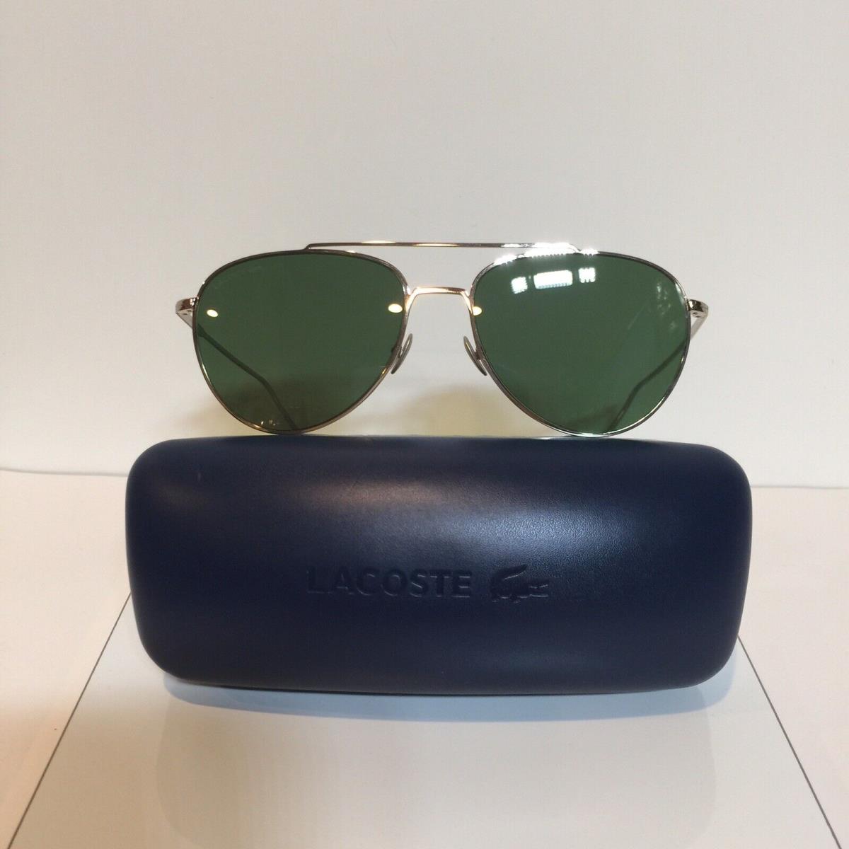 Lacoste L195SPC 714 Shiny Gold Metal Aviator Sunglasses