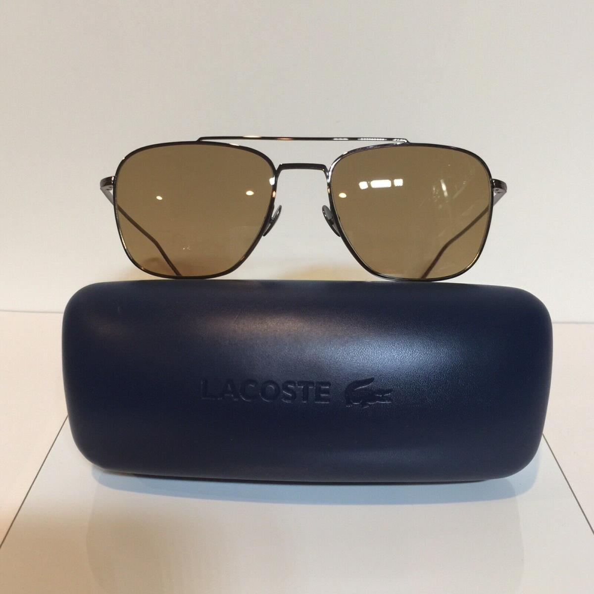 Lacoste L201SPC 033 Brown Metal Sunglasses