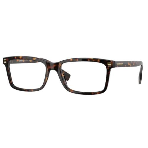 Burberry Foster BE2352 3002 Eyeglasses Frame Men`s Dark Havana Full Rim 56mm