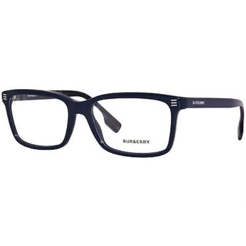 Burberry Foster BE2352 3988 Eyeglasses Men`s Blue Full Rim Rectangle Shape 56mm - Frame: Blue