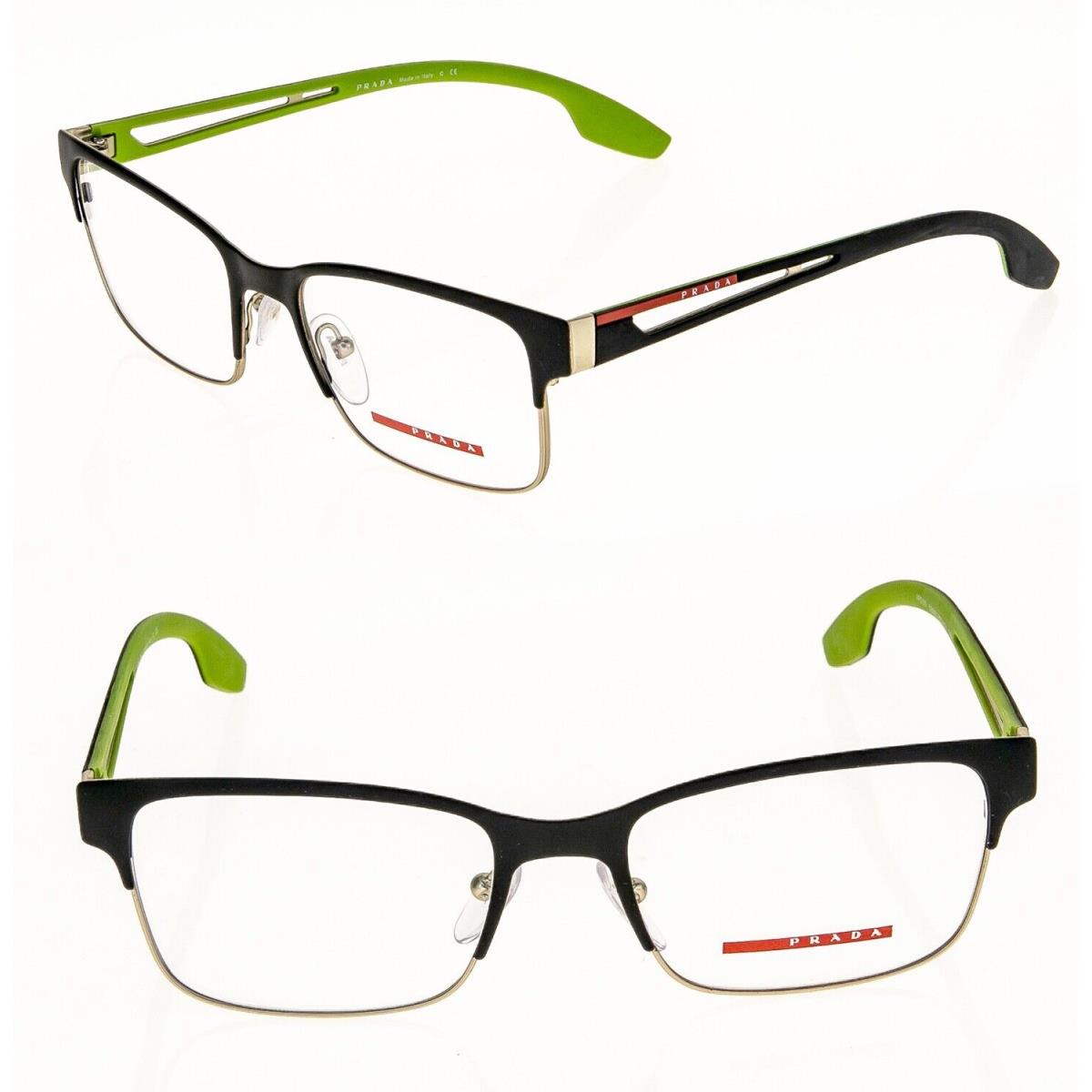 Prada Linea Rossa Core 55I Black Neon Green Metal Sport Eyeglasses 53mm PS55IV