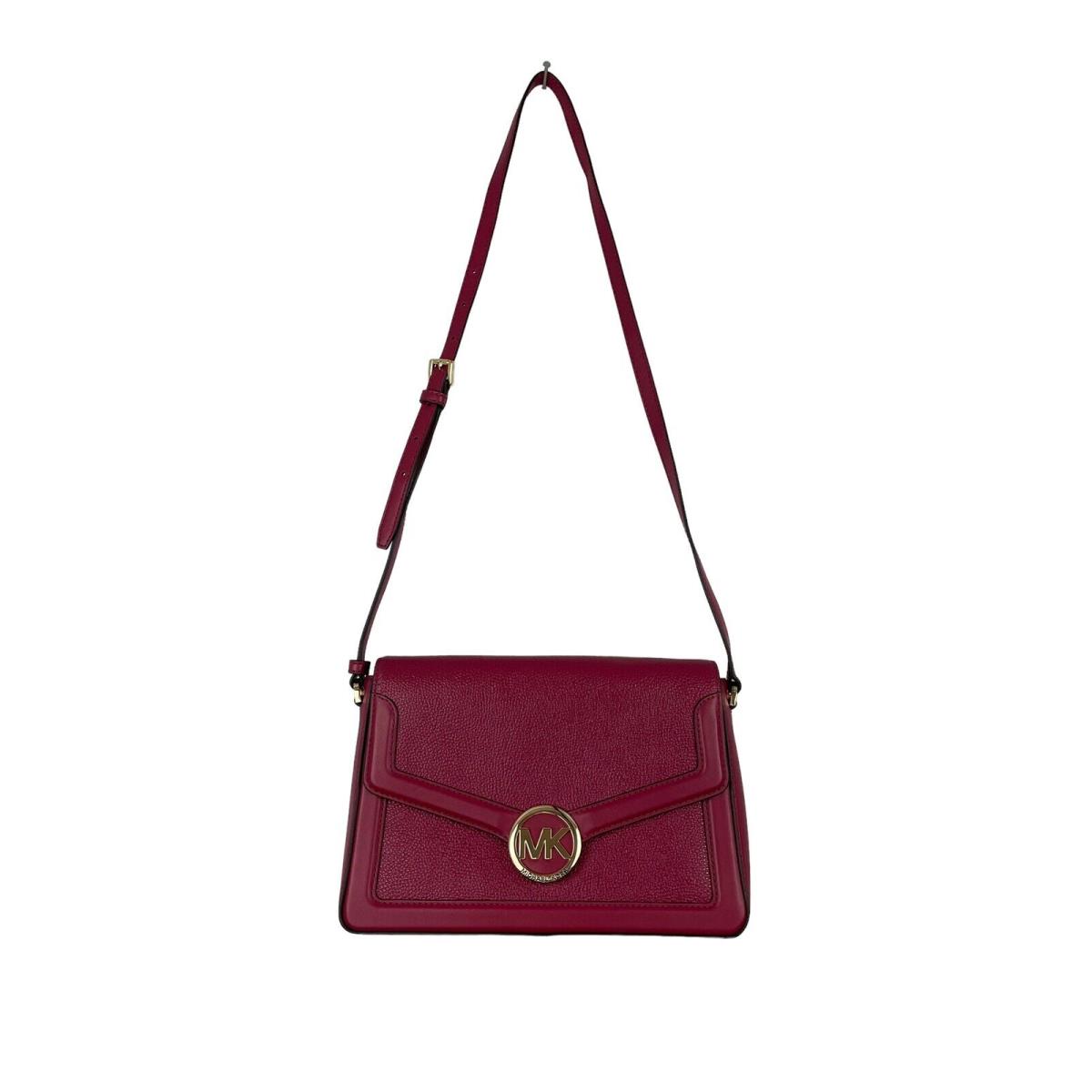 Michael Kors Jessie Medium Shoulder Crossbody Bag Berry Pink