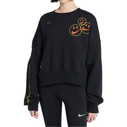Nike Sportswear Smiley Fleece Sweatshirt Womens Style : Dq3543