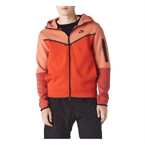 Nike Sportswear Tech Fleece Full-zip Hoodie Mens Style : Cu4489 - Orange/Orange