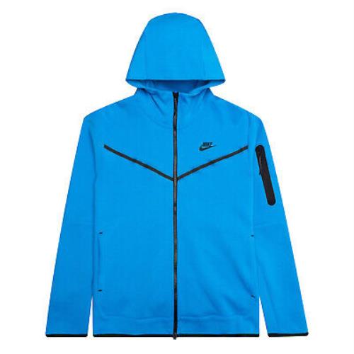 Nike Sportswear Tech Fleece Full-zip Hoodie Mens Style : Cu4489 - Light Photo Blue/Black
