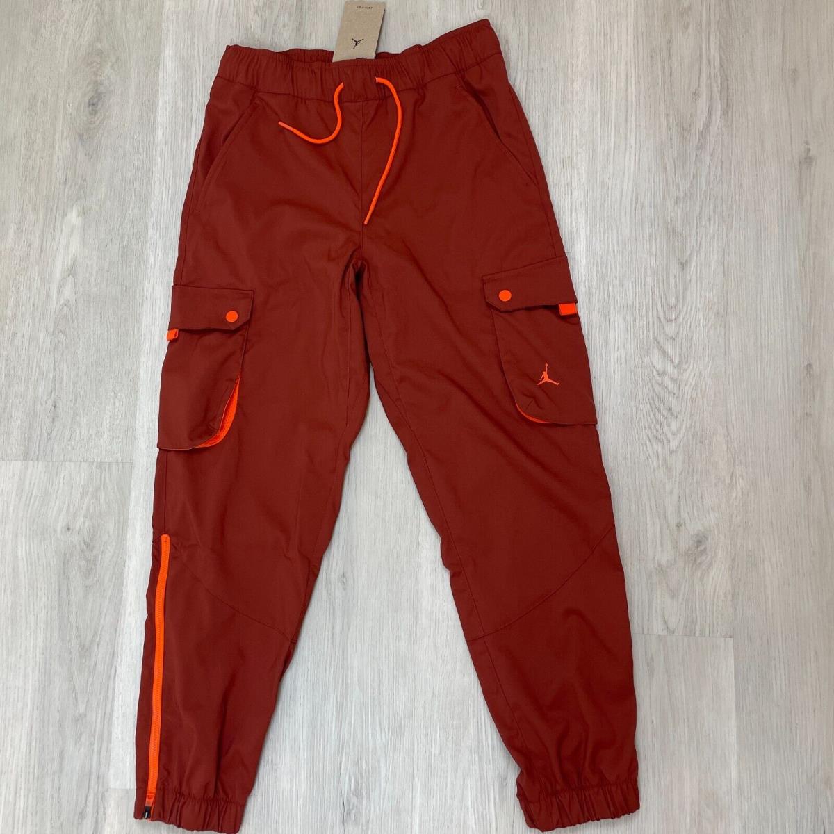 Nike Air Jordan Sport Tunnel Cargo Jogger Pants Womens Small Orange DQ4451 641