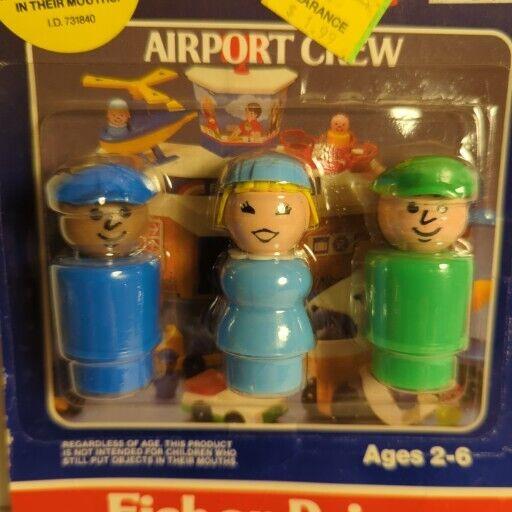 Vintage 1985 Fisher Price Little People Airport Crew Action Figures Toys