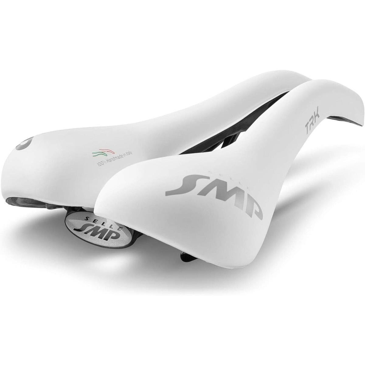 2023 Selle Smp Trk Medium Bicycle Saddle Split Cutout Bike Seat White Italy - White