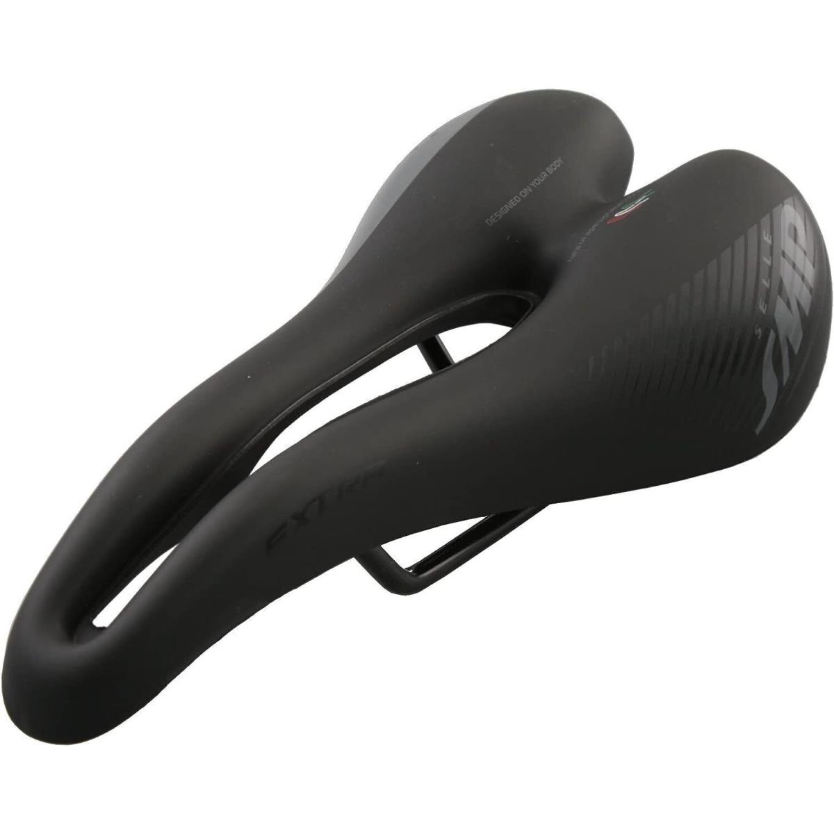 Selle Smp Extra Saddle Black Synthetic Large Central Cutout Cushioned Padding US