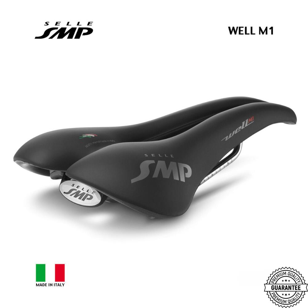 Selle Smp Well M1 Saddle Road Mtb Split Bike Seat : Black - Made IN Italy