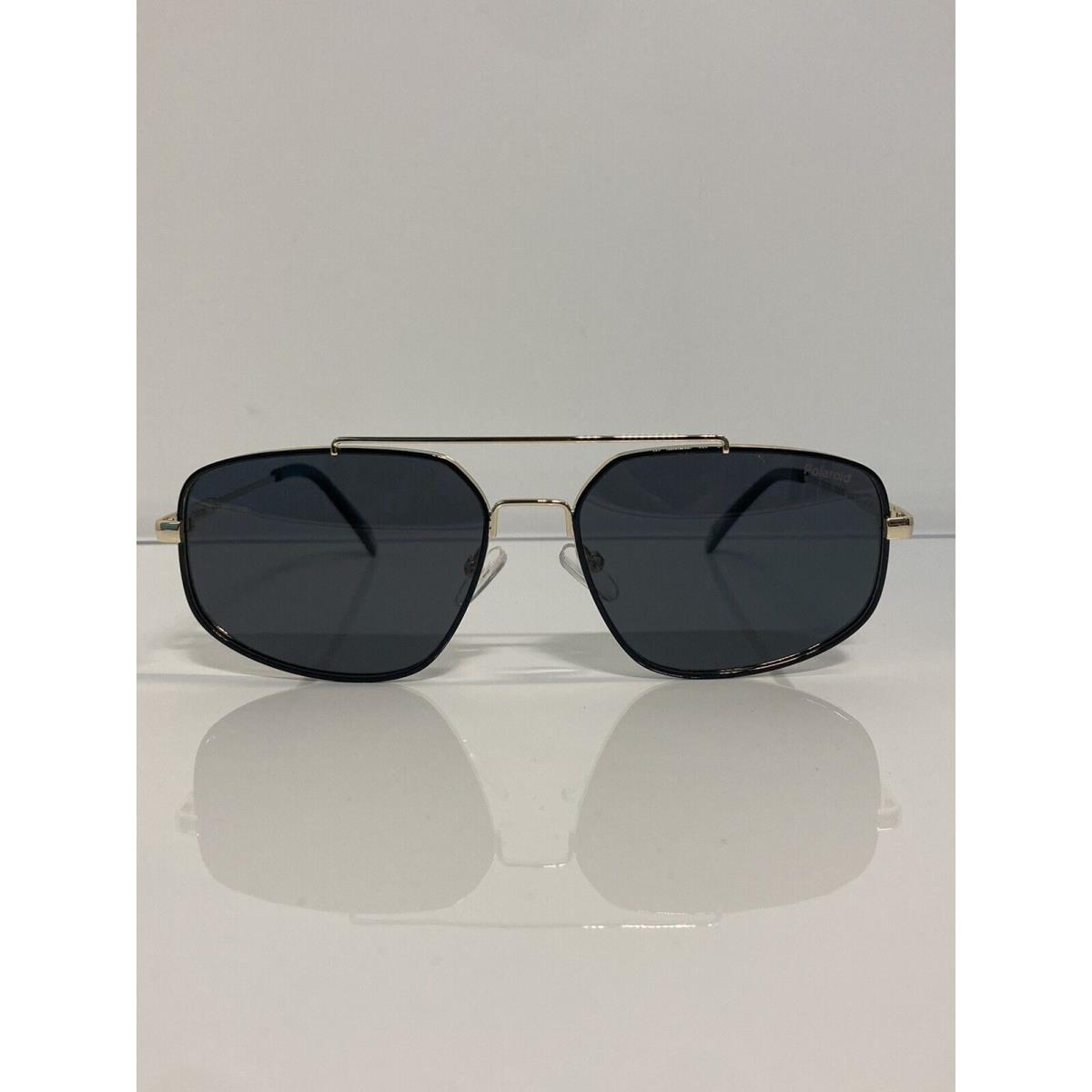 Polaroid 2112S 02M2 Black Gold Metal Polarized Men s Sunglasses