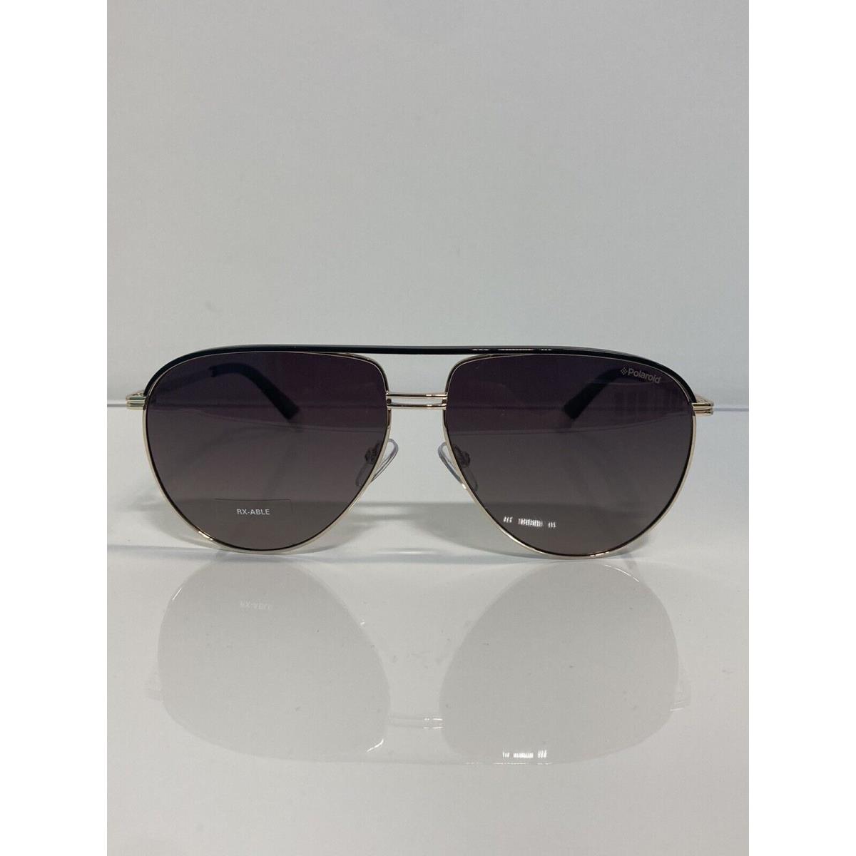 Polaroid 2089SX 001Q Black Gold Aviator Unisex Sunglasses 61mm