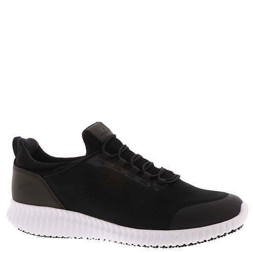 Womens Skechers Work Cessnock-carrboro Black/white Mesh Shoes
