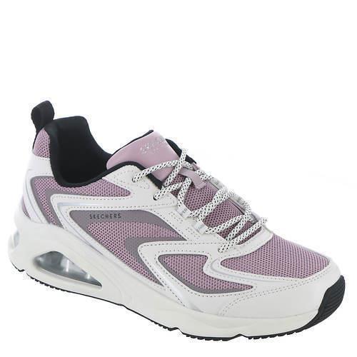 Womens Skechers Street Tres-air Uno White Lavender Mesh Shoes