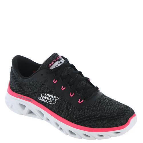 Womens Skechers Sport Glide Step SPORT-149943 Black/pink Fabric Shoes - Black/Pink