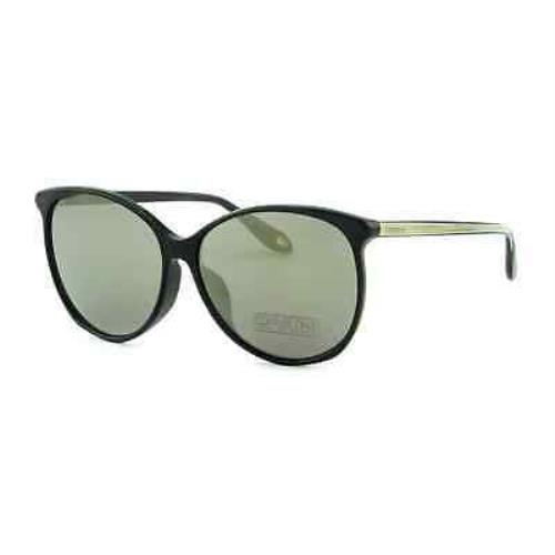 Givenchy Women Black Oversized Horn-rim Sunglasses GV7098 Gray Gold - Black, Frame: Black, Lens: Gray
