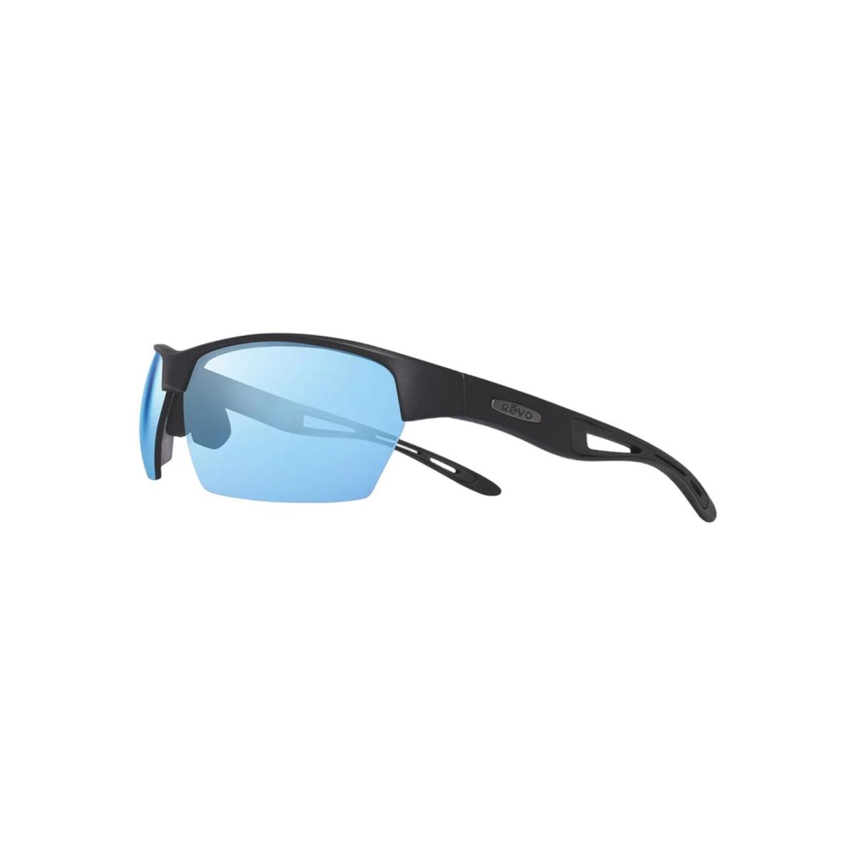 Revo Men`s Jett Polarized Matte Black Frame with Photochromic Blue Water Lens