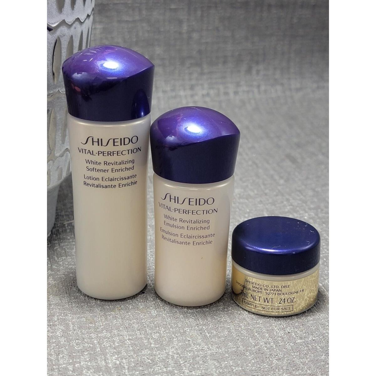 Shiseido Vital Perfection Sculpting Lift Cream White Revitalizing Softner Emu