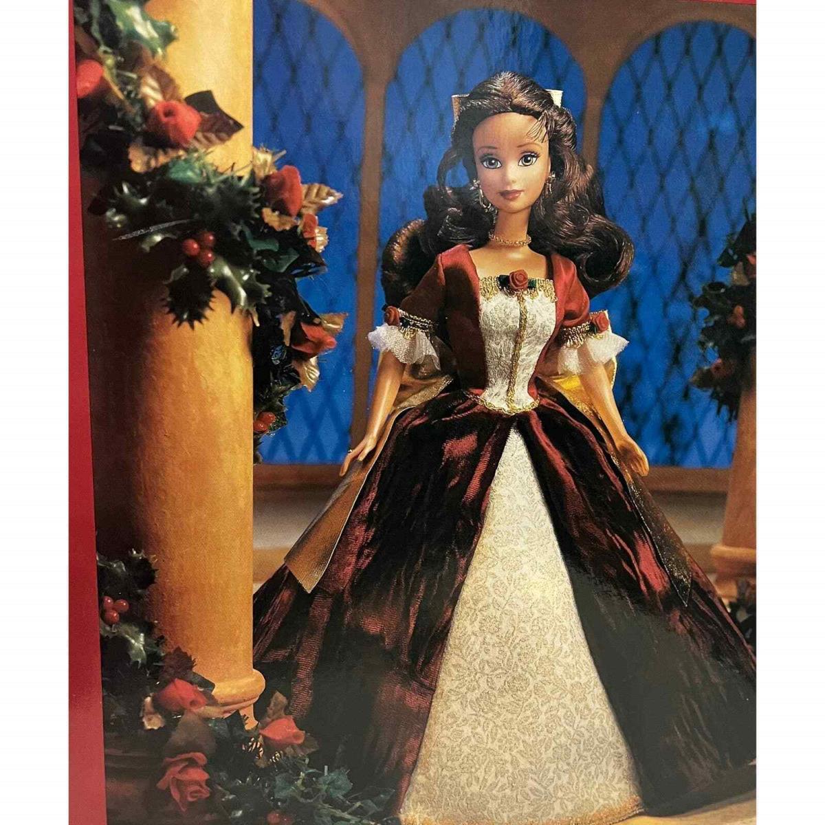 Disney Princess Belle Barbie Doll Beauty The Beast 1997 Holiday Collection