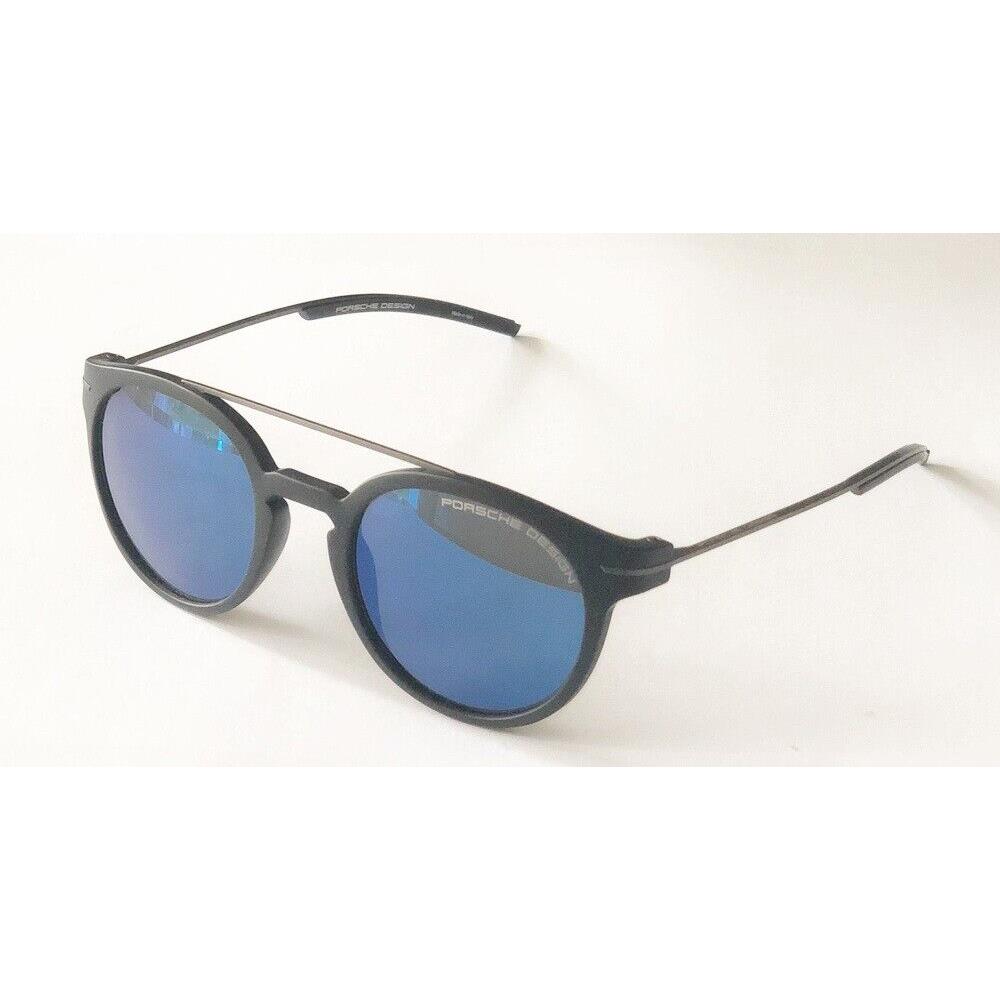 Porsche Design P 8644 Black/blue Mirror Sunglasses Stylish Italy