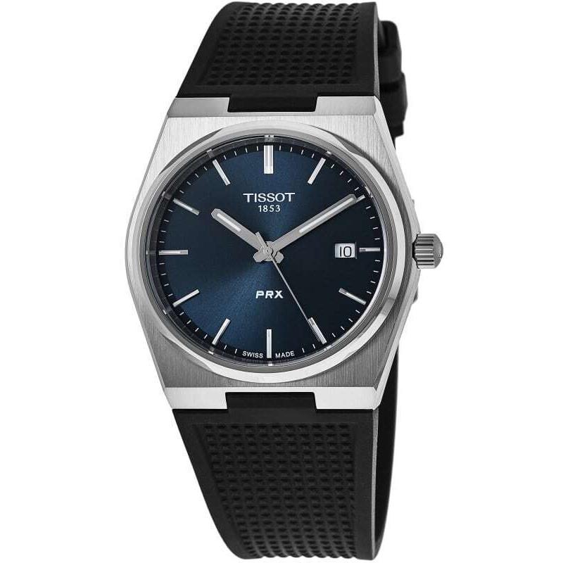 Tissot Prx Blue Dial Rubber Strap Men`s Watch T137.410.17.041.00