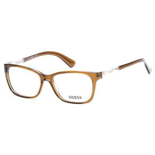 Guess Eyeglasses GU 2561 045 Shiny Light Brown 53 mm GU2561