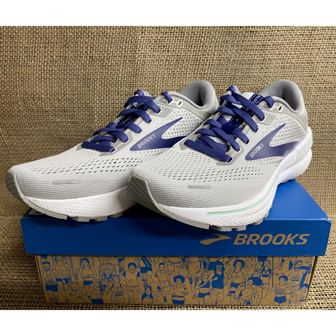 Brooks 1203531B/D045 Women`s Adrenaline Gts 22 Blue/green Athletic Shoe