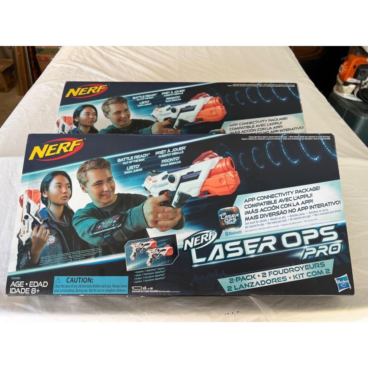 Set of 2 Boxes Nerf Laser Ops Pro 2 Pack Alphapoint Lazer Tag Indoor Outdoor