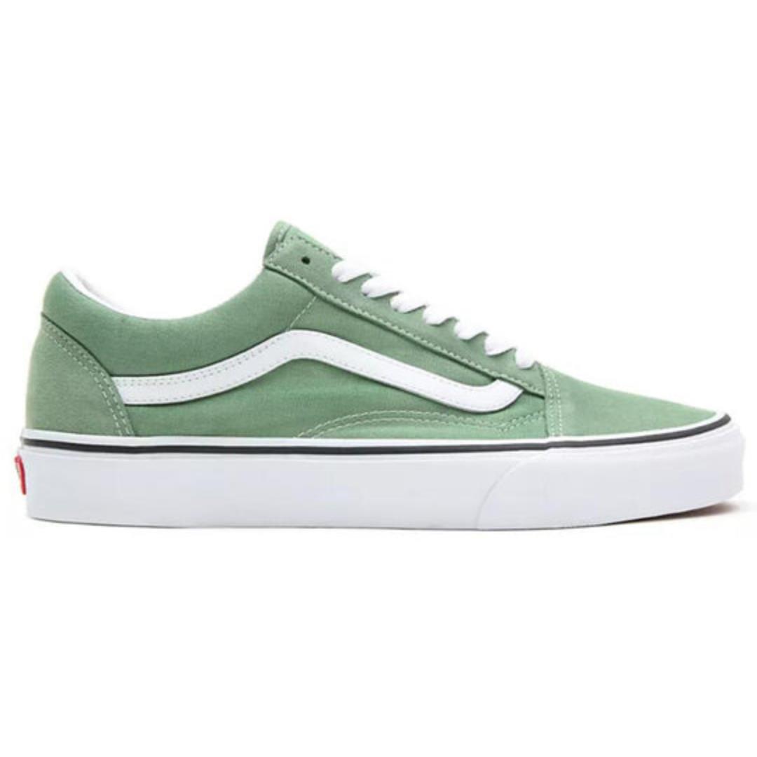 Size 9.0 Vans Skate Old Skool Shale Green / True White Skate Shoes
