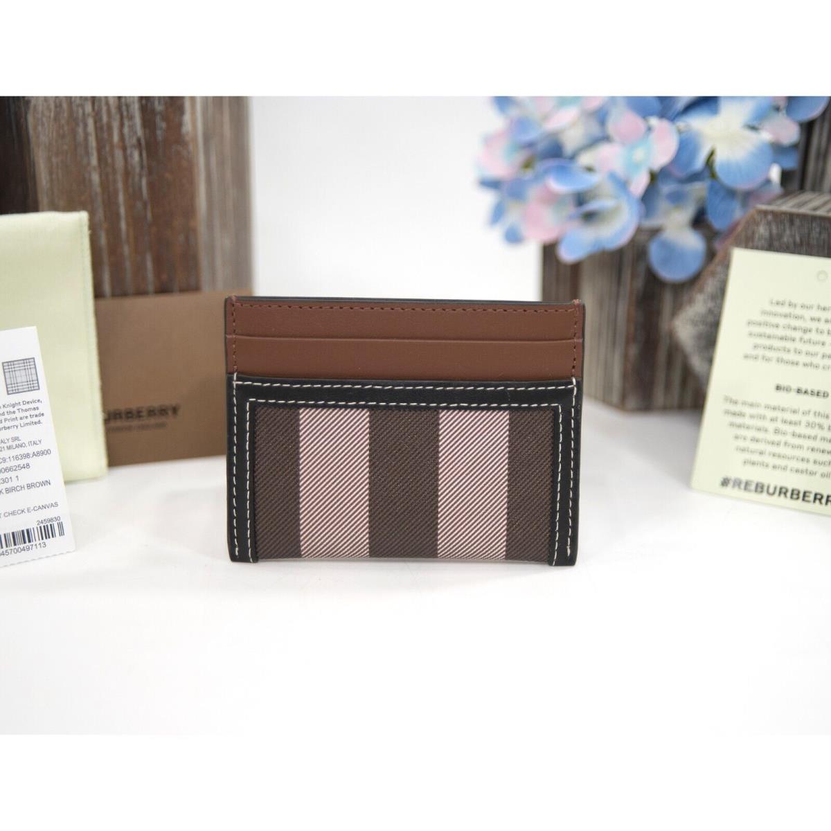 Burberry Sandon Check Canvas & Leather Card Case