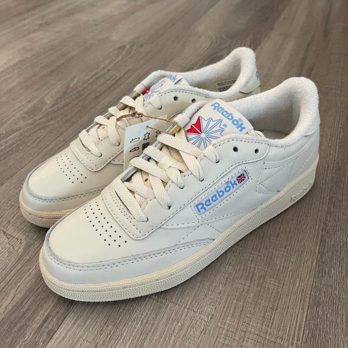 Reebok Club C 85 Vintage Chalk Sky Blue 2022 Women`s Fashion Sneaker Tennis Shoe