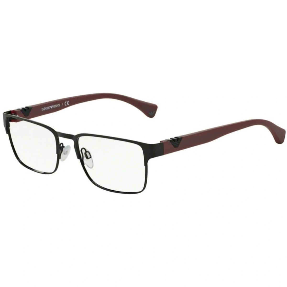 Emporio Armani EA1027 3014 Black Square Metal Optical Eyeglasses 55-18-140