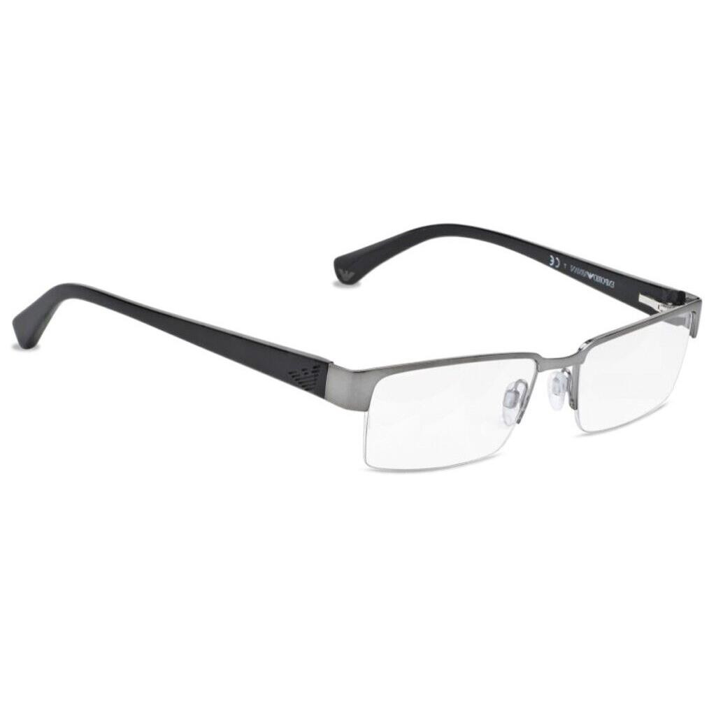 Emporio Armani EA1006 3016 Silver Rectangle Metal Optical Eyeglasses 53-17-140