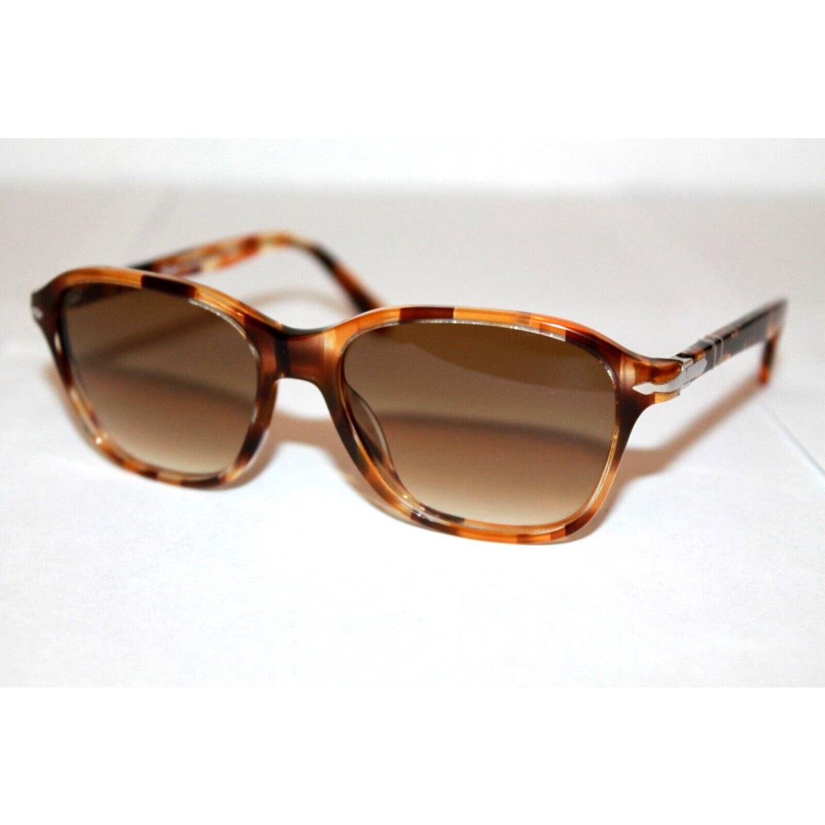 Persol Sunglasses PO3244S 112351 Striped Honey Frame W/ Brown Gradient Lens
