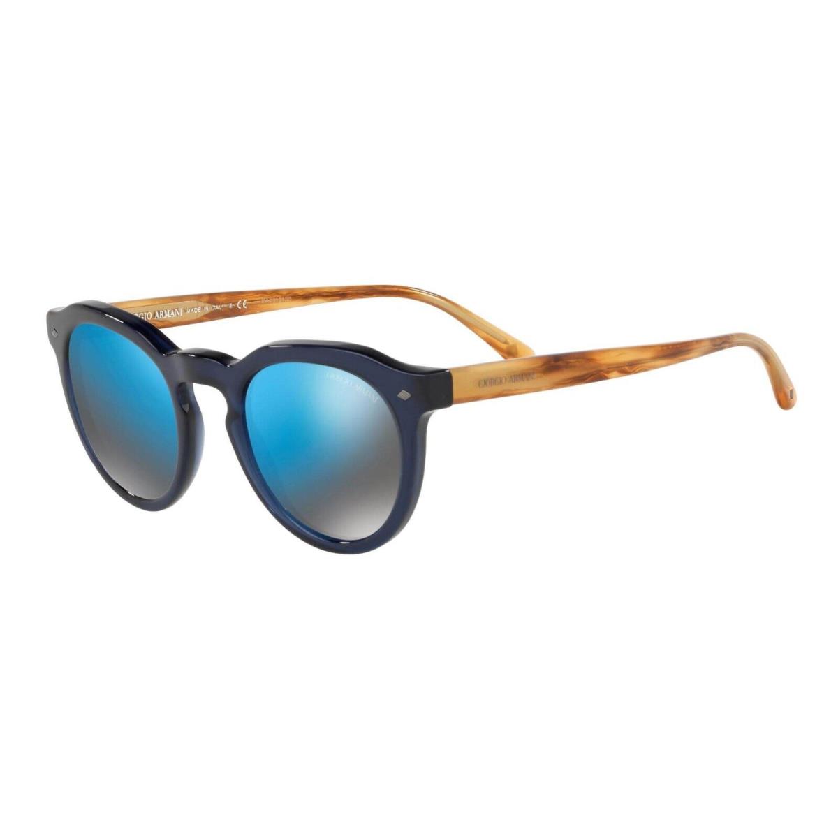 Giorgio Armani AR 8093 5358/04 Blue Round Mirror Sunglasses Frame 47-23-145