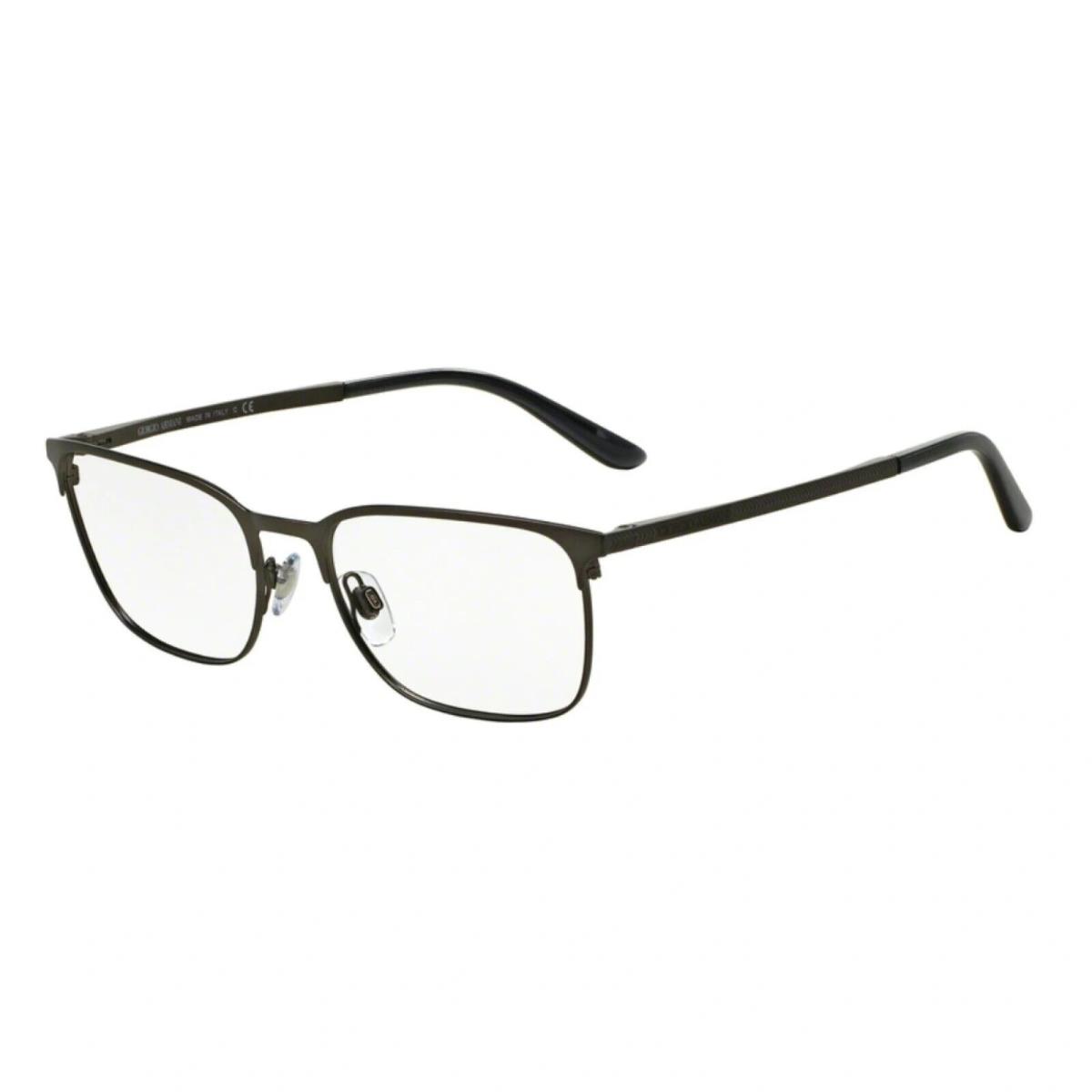 Giorgio Armani AR5054 3121 Matte Gray Square Metal Eyeglasses Frame 53-18-145