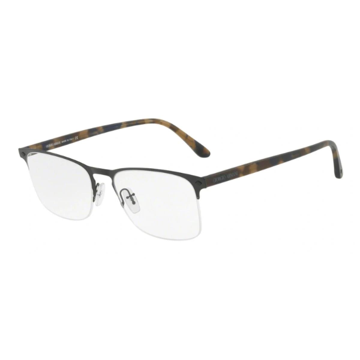 Giorgio Armani AR5075 3001 Matte Black Semi Rim Eyeglasses Frame 55-18-150
