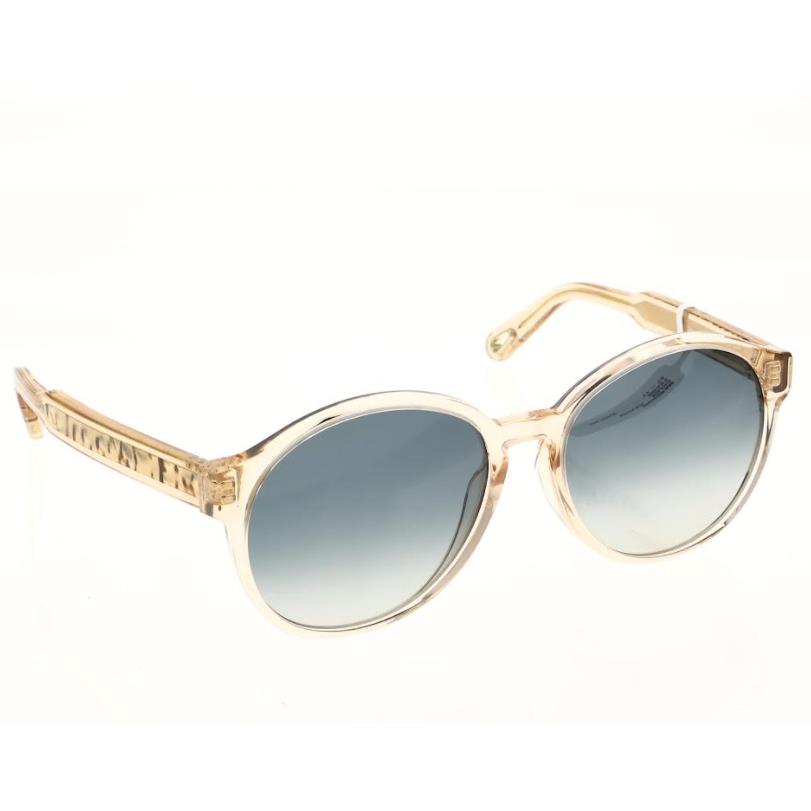 Chloe Willow 57mm Round Transparent Peach Sunglasses S3833