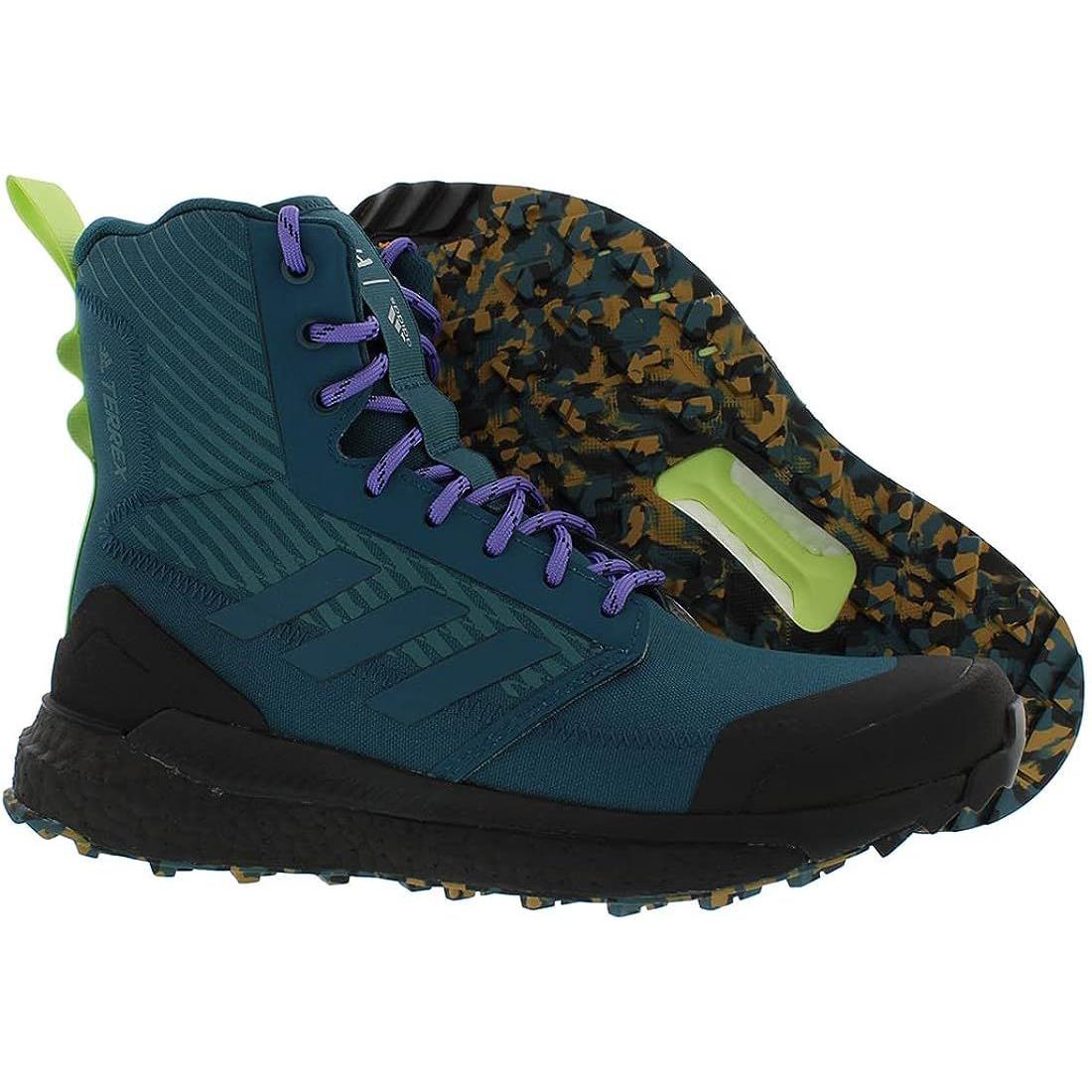 Adidas Terrex Free Hiker Xploric Gore-tex Parley Shoes Men`s - Utility Green/Utility Green/Core Black