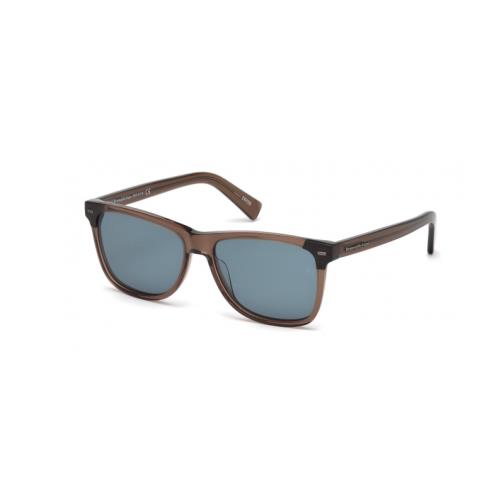 Ermenegildo Zegna Womens 56mm Brown Square Sunglasses S3805