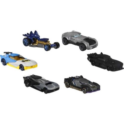 Hot Wheels Batman Character Cars 6-Pack Set of 6 Toy Cars in 1:64 Scale