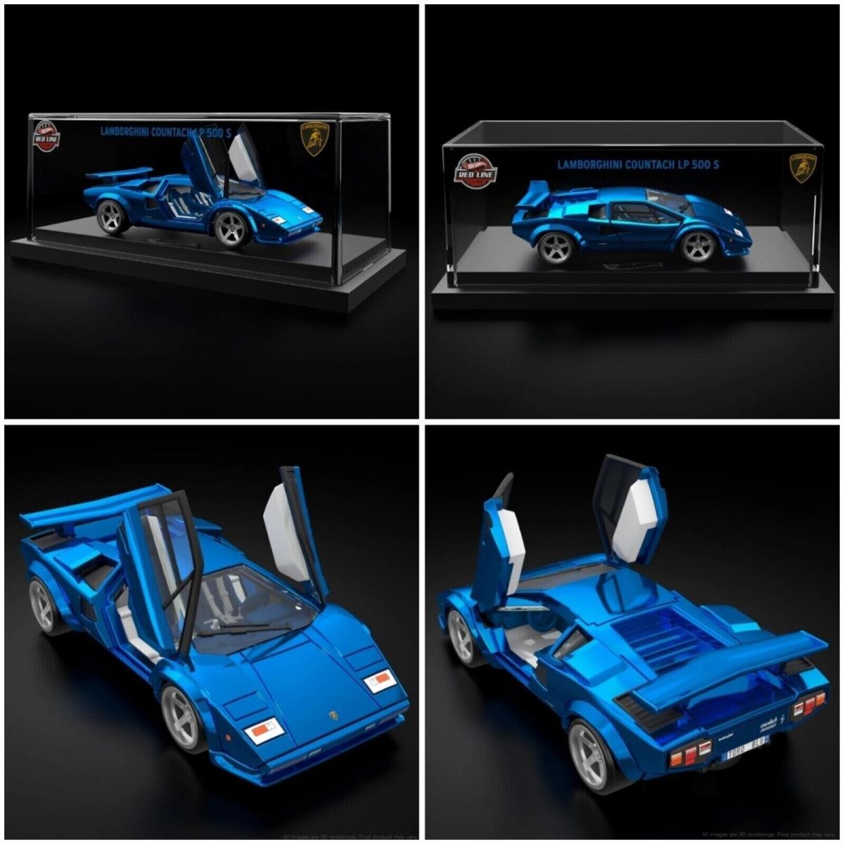 Hot Wheels 82 Lamborghini Countach LP 500 S - Blue - Rlc Exclusive