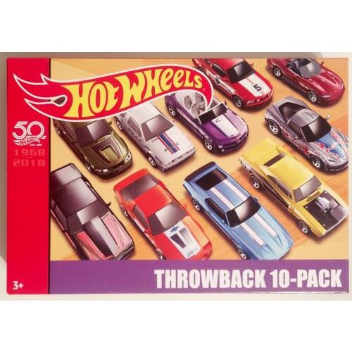 Hot Wheels 50th Anniversary Throwback 10 Pack Car Set