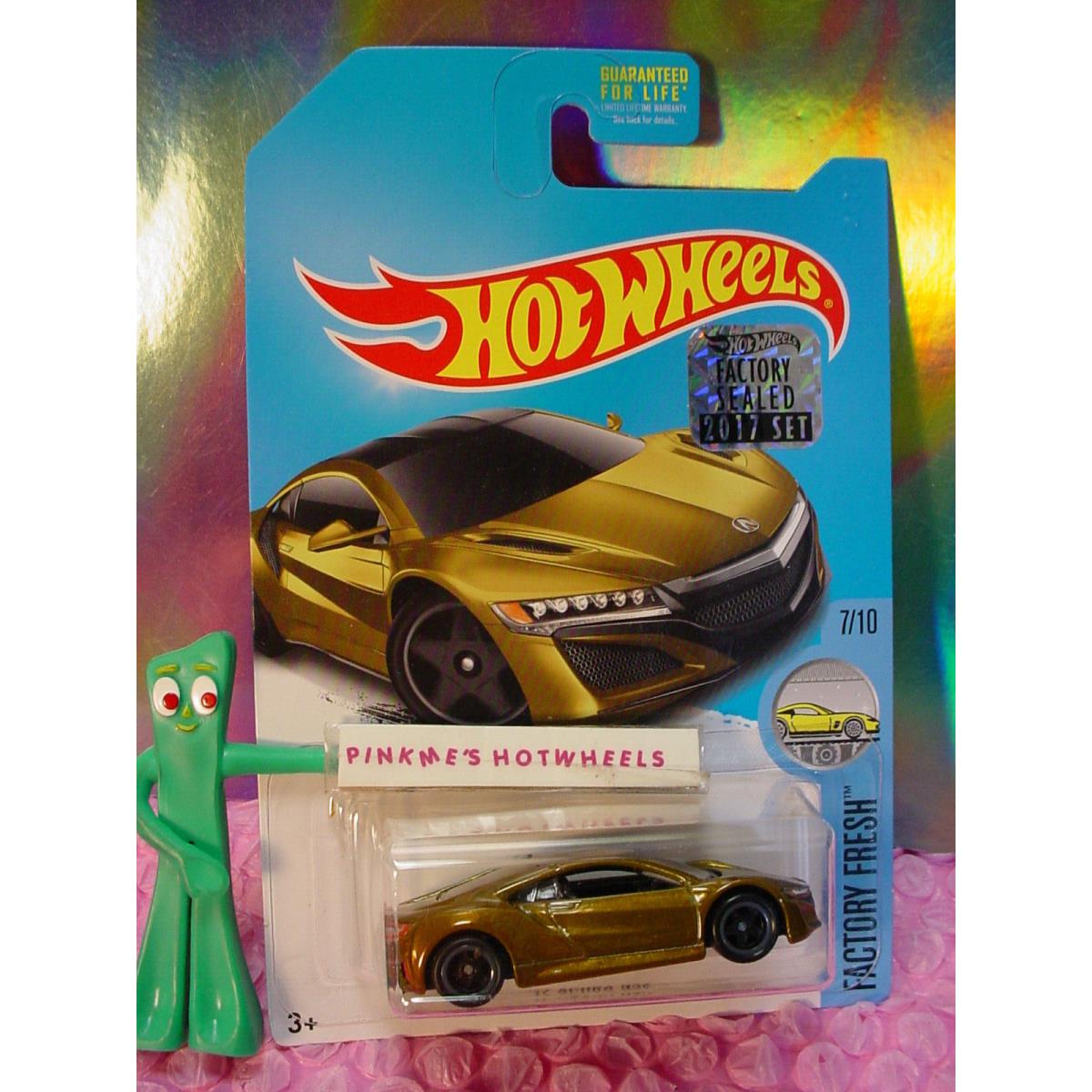 Hot Wheels Super Treasure Hunt `17 Acura Nsx Yellow Realriders Factory Protecto