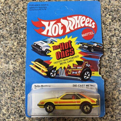 Hot Wheels 1979 -1980 The Hot Ones Yellow Turbo Mustang No 1125 in Blister Pack