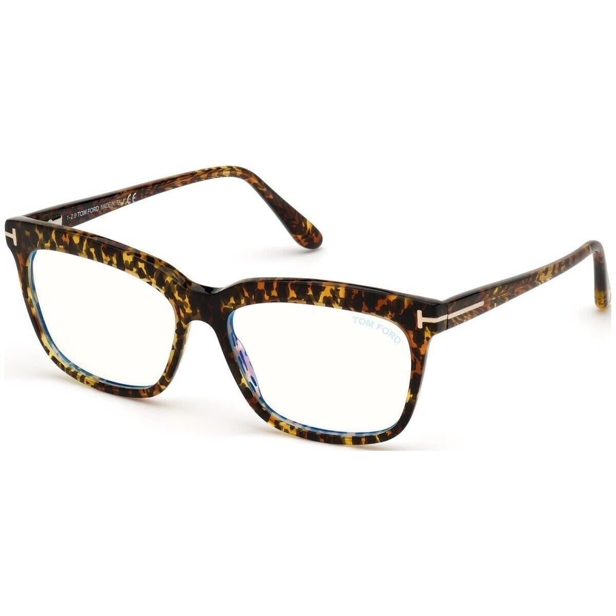 Tom Ford TF5686-B 055 Dark Tortoise Eyeglasses w Blue Block Lens Made IN Italy