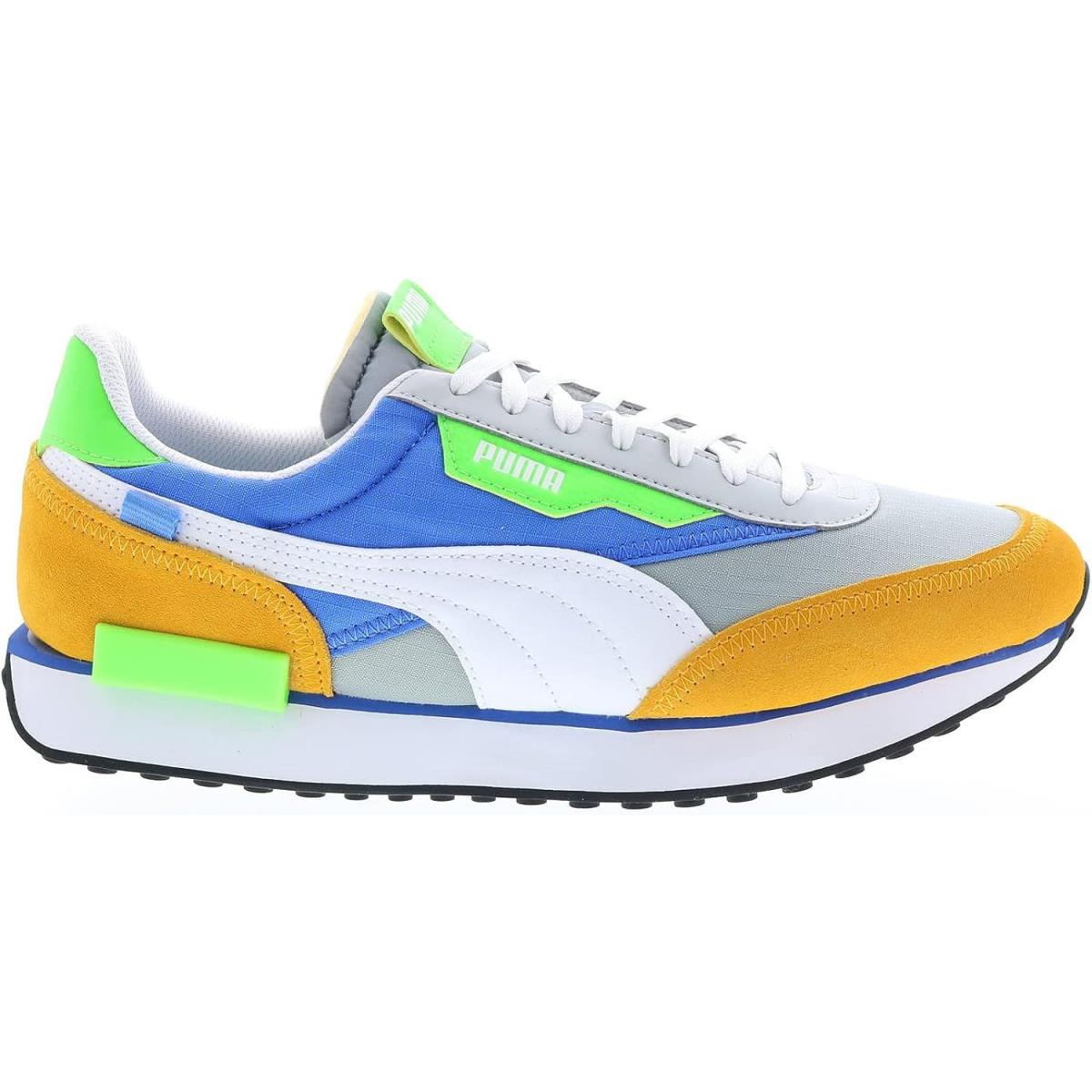 Puma Mens Future Rider Play On Lace Up Sneakers Shoes Casual - Grey - Quarry Tangerine