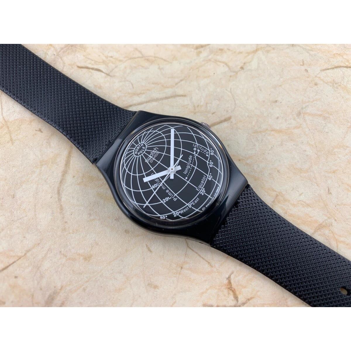 Swatch Originals GB164 Black Globe Nos Box/paper/tag Circa 1995