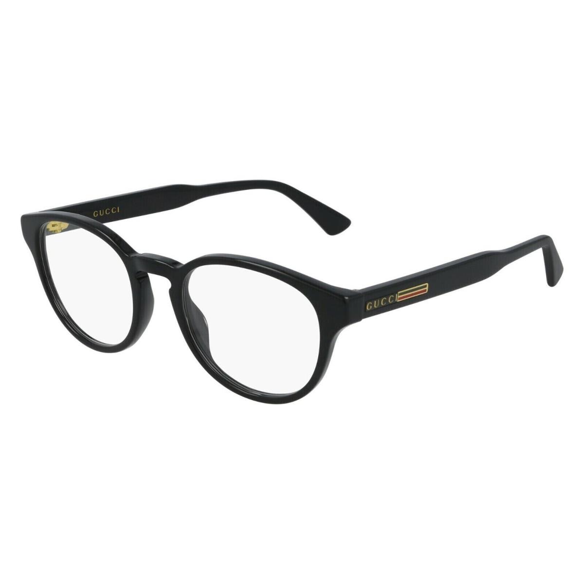 Gucci GG0827O 001 Black Round Men`s 48 mm Eyeglasses Optical Frame